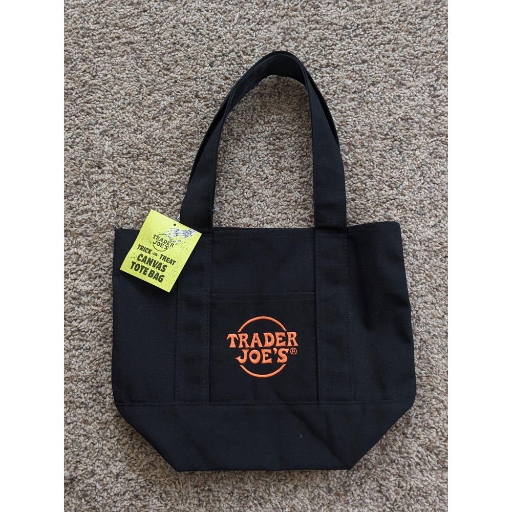 Trader Joe's Trick-or-Treat Canvas Mini Tote Bags Set of 4 Halloween NWT Limited - Picture 7 of 7